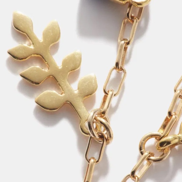 Isabel Marant Double Chain Gold Evil Eye Charm Bracelet - Picture 7 of 8